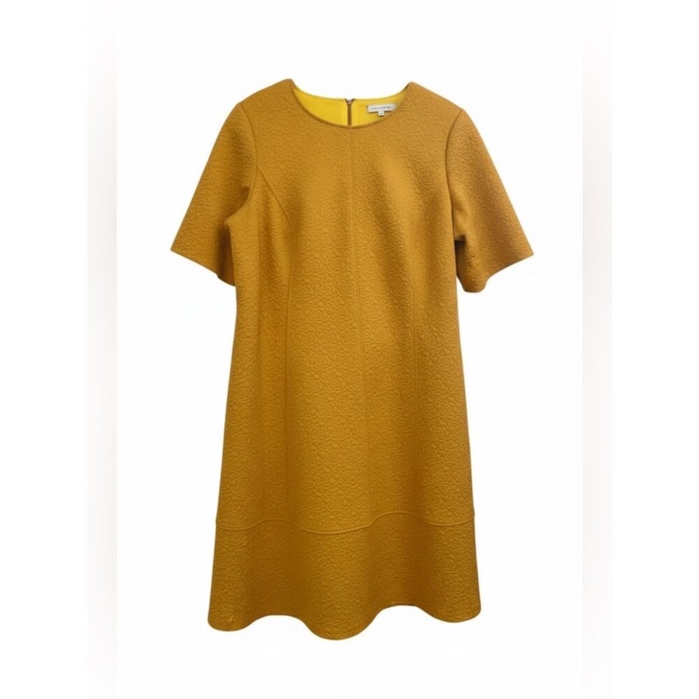 London Times Mustard Quilted Dress